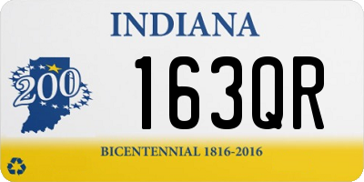 IN license plate 163QR