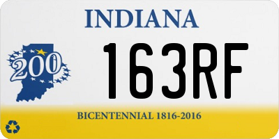 IN license plate 163RF