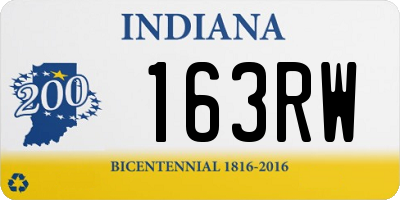 IN license plate 163RW
