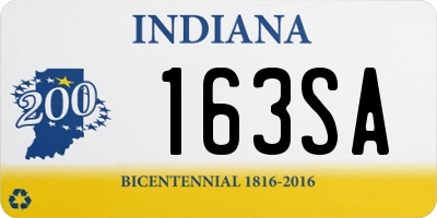 IN license plate 163SA