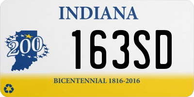 IN license plate 163SD