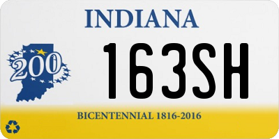 IN license plate 163SH