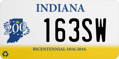 IN license plate 163SW