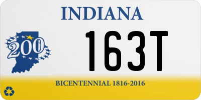 IN license plate 163T