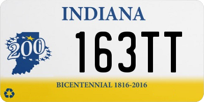 IN license plate 163TT