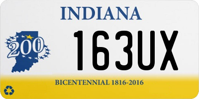 IN license plate 163UX