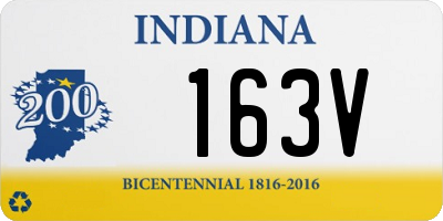 IN license plate 163V