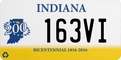 IN license plate 163VI