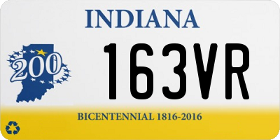IN license plate 163VR