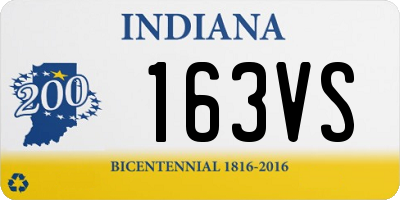 IN license plate 163VS
