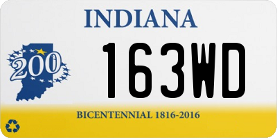IN license plate 163WD