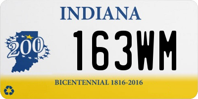 IN license plate 163WM