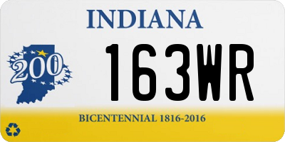 IN license plate 163WR