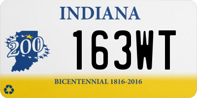 IN license plate 163WT
