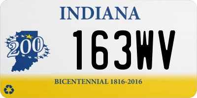 IN license plate 163WV