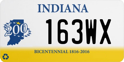 IN license plate 163WX