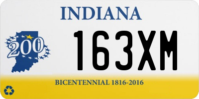 IN license plate 163XM