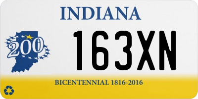 IN license plate 163XN