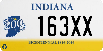 IN license plate 163XX