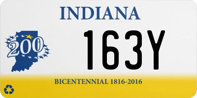 IN license plate 163Y
