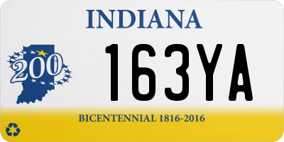 IN license plate 163YA