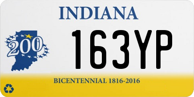 IN license plate 163YP