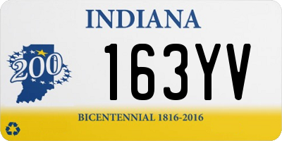 IN license plate 163YV