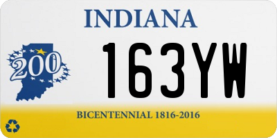IN license plate 163YW