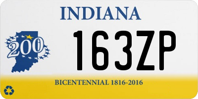 IN license plate 163ZP