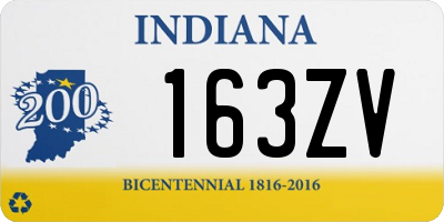 IN license plate 163ZV