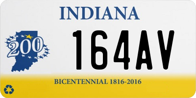 IN license plate 164AV