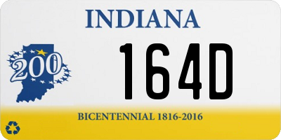 IN license plate 164D