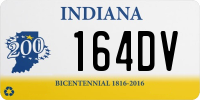 IN license plate 164DV