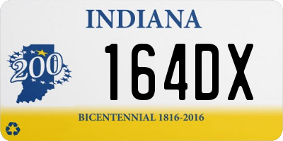 IN license plate 164DX