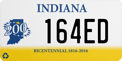 IN license plate 164ED