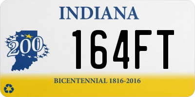 IN license plate 164FT