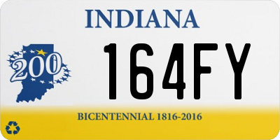 IN license plate 164FY