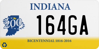 IN license plate 164GA