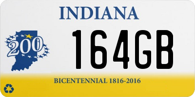 IN license plate 164GB