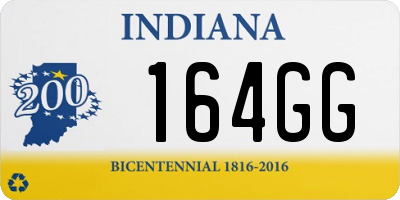 IN license plate 164GG