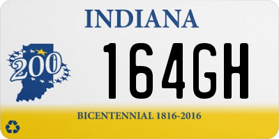 IN license plate 164GH