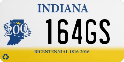 IN license plate 164GS