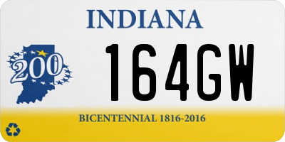 IN license plate 164GW