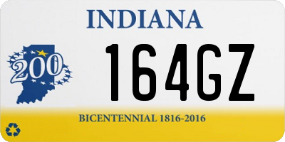 IN license plate 164GZ