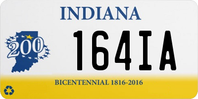 IN license plate 164IA
