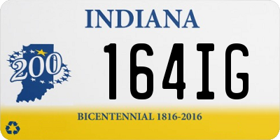 IN license plate 164IG