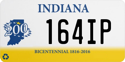 IN license plate 164IP