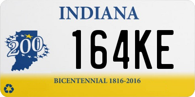 IN license plate 164KE