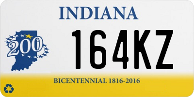 IN license plate 164KZ