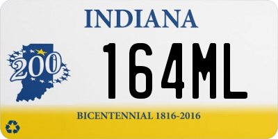 IN license plate 164ML